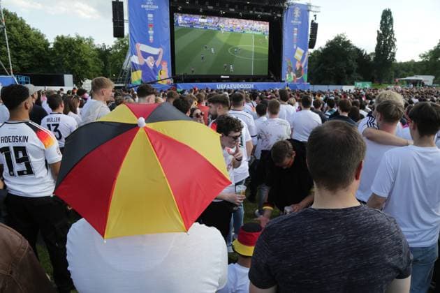 19.06.2024 Dortmund, Fanzone im Westfalenpark, ebenfalls Übertragung UEFA EURO2024 Gruppenspiel Deutschland gegen Ungarn, Endstand 2:0.