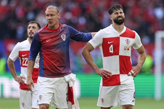 Josko Gvardiol of Croatia looks dejected on the final whistle Croatia v Albania, UEFA European Championship, EM, Europameisterschaft 2024, Group B, Football, Volksparkstadion, Hamburg, Germany, 19 Jun 2024 EDITORIAL USE ONLY No use with unauthorised audio, video, data, fixture lists, club league logos or live services. Online in-match use limited to 120 images, no video emulation. No use in betting, games or single club league player publications. Copyright: xPaulxCurrie Shutterstockx 14543648gv