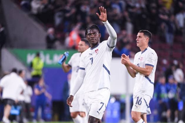 COLOGNE, GERMANY - JUNE 19: Breel Embolo of Switzerland during the UEFA EURO, EM, Europameisterschaft,Fussball 2024 group stage match between Scotland and Switzerland at Cologne Stadium on June 19, 2024 in Cologne, Germany. Cologne Cologne Stadium North Rhine-Westphalia Germany Copyright: xJustPictures.ch ManuelxWinterbergerx jp-en-EuSpIm-JP4_MAN_Scotland_Swiss_19Jun2024_CO_00037