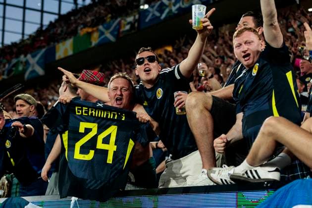 UEFA EURO, EM, Europameisterschaft,Fussball 2024: Schottland - Schweiz; 19.06.2024 Schottische Fans. UEFA EURO 2024: Schottland - Schweiz; Stadion Köln, Köln am 19.06.2024 Copyright: xBEAUTIFULxSPORTS Meuselx