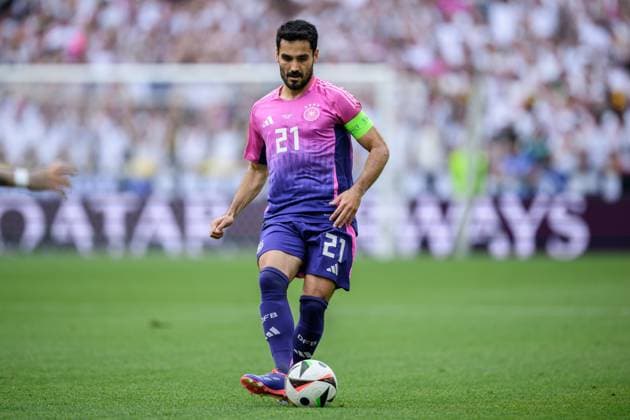 240619 Ilkay Guendogan of Germany during the UEFA EURO, EM, Europameisterschaft,Fussball 2024 Football Championship match between Germany and Hungary on June 19, 2024 in Stuttgart. Photo: Jesper Zerman BILDBYRAN kod JZ JZ0542 fotboll football soccer fotball fotbolls-em europamästerskap em uefa euro uefa european football championship euro 2024 tyskland germany hungary bbeng Copyright: JESPERxZERMAN BB240619JZ212