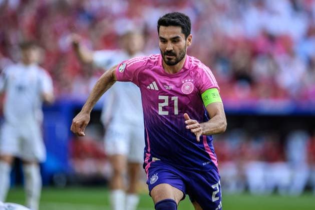 240619 Ilkay Guendogan of Germany during the UEFA EURO, EM, Europameisterschaft,Fussball 2024 Football Championship match between Germany and Hungary on June 19, 2024 in Stuttgart. Photo: Jesper Zerman BILDBYRAN kod JZ JZ0542 fotboll football soccer fotball fotbolls-em europamästerskap em uefa euro uefa european football championship euro 2024 tyskland germany hungary bbeng Copyright: JESPERxZERMAN BB240619JZ220