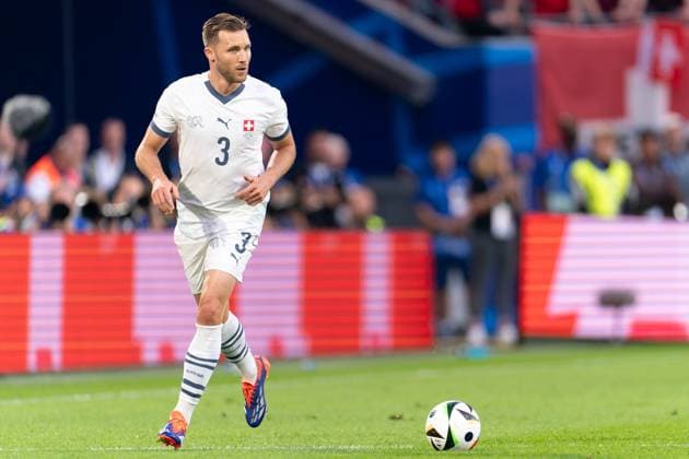 2024-06-19 Scotland v Switzerland - Group A - UEFA EURO, EM, Europameisterschaft,Fussball 2024 COLOGNE, GERMANY - JUNE 19: Silvan Widmer of Switzerland in action during the Group A - UEFA EURO 2024 match between Scotland and Switzerland at Cologne Stadium on June 19, 2024 in Cologne, Germany. (Photo by Joris Verwijst BSR Agency) Cologne Germany Content not available for redistribution in The Netherlands directly or indirectly through any third parties. Copyright: xBSRxAgencyx