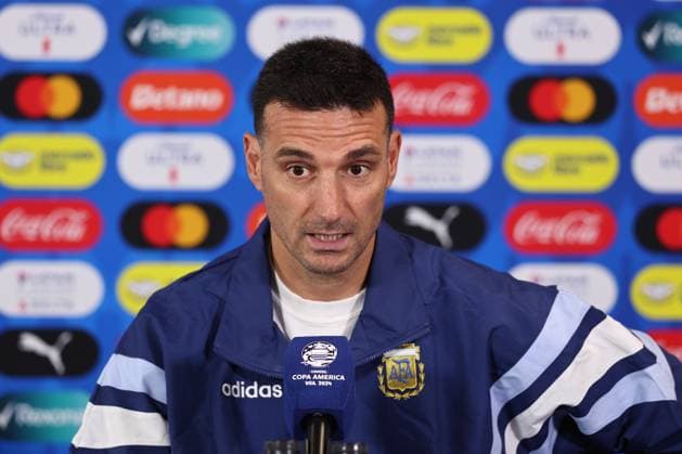 Argentina s head coach Lionel Scaloni () during a press conference, PK, Pressekonferenz ahead the match against Canada for the Copa America USA 2024, group A, groupe stage, at Mercedes Benz stadium in Atlanta, on June 19, 2024. ATLANTA UNITED STATES Copyright: xALEJANDROxPAGNIx