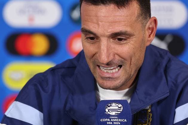 Argentina s head coach Lionel Scaloni () during a press conference, PK, Pressekonferenz ahead the match against Canada for the Copa America USA 2024, group A, groupe stage, at Mercedes Benz stadium in Atlanta, on June 19, 2024. ATLANTA UNITED STATES Copyright: xALEJANDROxPAGNIx