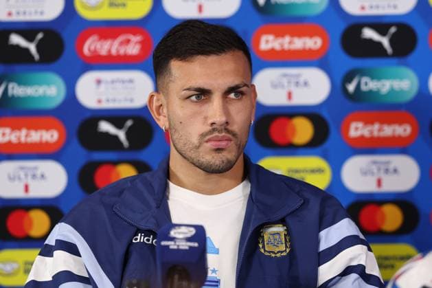 Argentina s mkdfielder Leandro Paredes during a press conference, PK, Pressekonferenz ahead the match against Canada for the Copa America USA 2024, group A, groupe stage, at Mercedes Benz stadium in Atlanta, on June 19, 2024. ATLANTA UNITED STATES Copyright: xALEJANDROxPAGNIx