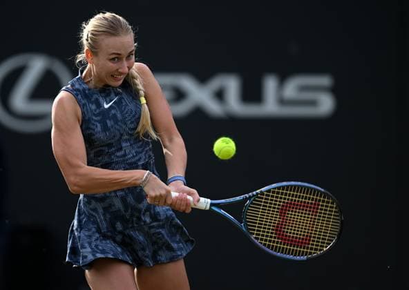 Anastasia Potapova in action during her second round match Rothesay Classic Birmingham, Day 3, Tennis, Edgbaston Priory Club, Birmingham, UK - 19 June 2024  Copyright: xAnnaxGowthorpe Shutterstockx 14543326by
