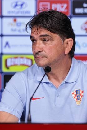 EURO 2024, Nationalteam Kroatien, Pressekonferenz PXL_Zlatko Dalic press conference, PK, Pressekonferenz Zlatko Dalic, Head Coach of Croatia, speaks to the media in Neuruppin, Germany on 20. June 2024. LukaxStanzl PIXSELL