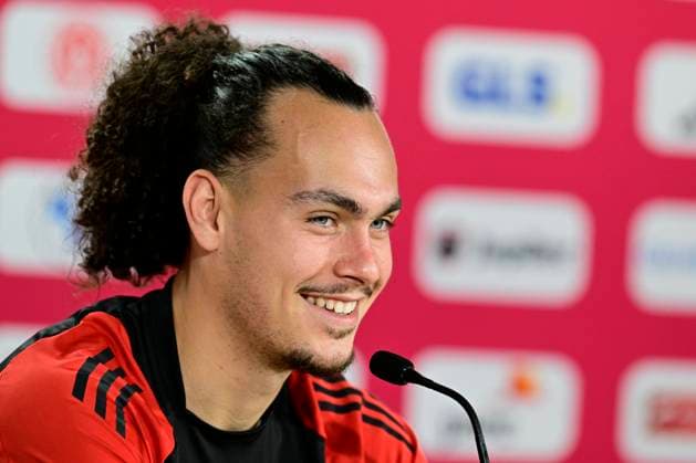 Belgium Media Activities - UEFA EURO, EM, Europameisterschaft,Fussball 2024 20 06 2024 FREIBERG AM NECKA, GERMANY - JUNE 20 : Theate Arthur defender of Belgium talking to the press during a press conference, PK, Pressekonferenz of the Belgian Red Devils at the UEFA EURO 2024 European Football Championship tournament on June 20, 2024 in Freiberg am Necka, Germany, 20 06 2024 Freiberg am Necka Germany  Copyright: xPeterxDexVoechtx