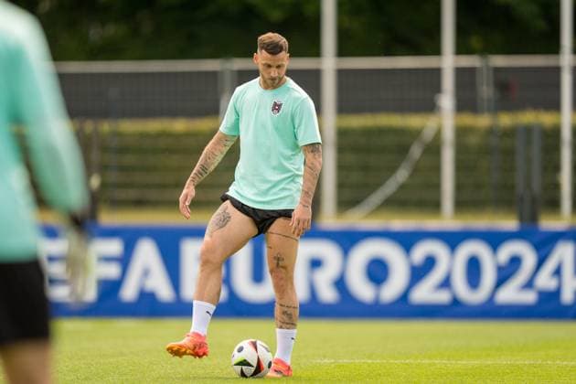 SOCCER - UEFA EURO, EM, Europameisterschaft,Fussball 2024 BERLIN,GERMANY,20.JUN.24 - UEFA EURO 2024, group stage, Austria vs Poland, preview, training Team AUT. Image shows Marko Arnautovic (AUT).  GEPAxpictures xJohannesxFriedl