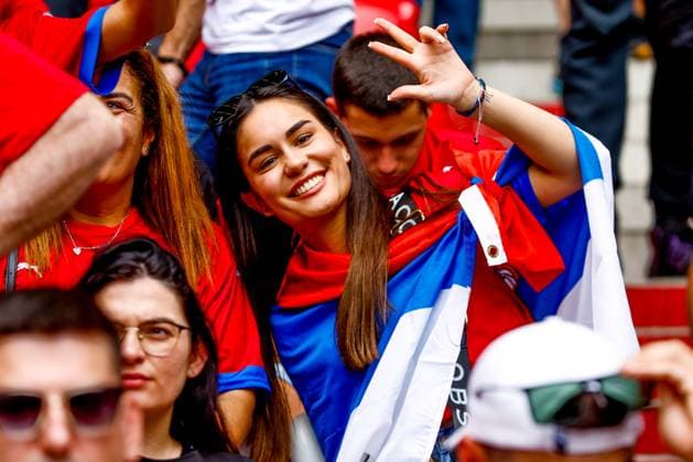 MUNCHEN, 20-06-2024, Allianz Arena. European Football Championship Euro2024, Group stage match no.18 between Slovenia and Serbia, fan of Serbia Slovenia - Serbia (Euro2024)  x25540462x Copyright: