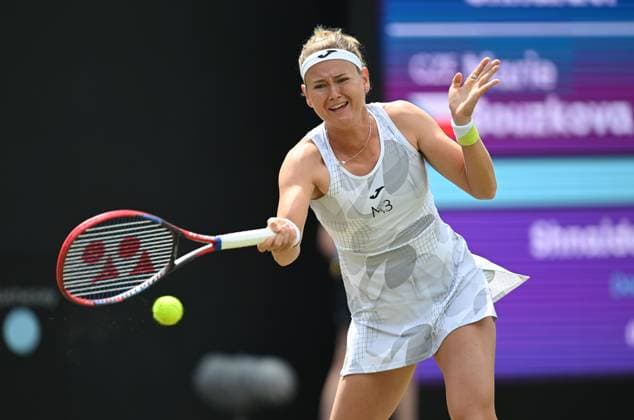 Marie Bouzkova of the Czech Republic in action during her second round match Rothesay Classic Birmingham, Day 4, Tennis, Edgbaston Priory Club, Birmingham, UK - 20 June 2024  Copyright: xAnnaxGowthorpe Shutterstockx 14543327an