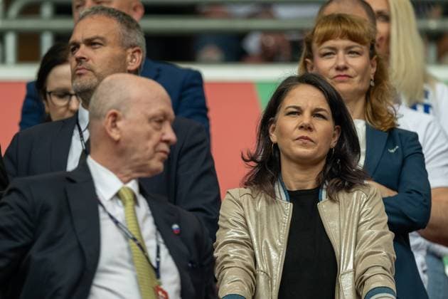 Annalena Baerbock (Aussenministerin Deutschland), GER, Slowenien (SVN) vs. Serbien (SRB), Fussball Europameisterschaft, UEFA EURO, EM, Europameisterschaft,Fussball 2024, Gruppe E, 2. Spieltag, 20.06.2024, GER, Slowenien (SVN) vs. Serbien (SRB), Fussball Europameisterschaft, UEFA EURO 2024, Gruppe E, 2. Spieltag, 20.06.2024 Muenchen Copyright: xEibner-Pressefoto SaschaxWaltherx EP_SWA