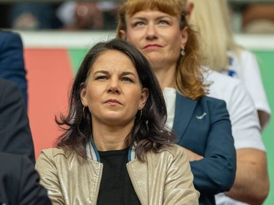 Annalena Baerbock (Aussenministerin Deutschland), GER, Slowenien (SVN) vs. Serbien (SRB), Fussball Europameisterschaft, UEFA EURO, EM, Europameisterschaft,Fussball 2024, Gruppe E, 2. Spieltag, 20.06.2024, GER, Slowenien (SVN) vs. Serbien (SRB), Fussball Europameisterschaft, UEFA EURO 2024, Gruppe E, 2. Spieltag, 20.06.2024 Muenchen Copyright: xEibner-Pressefoto SaschaxWaltherx EP_SWA