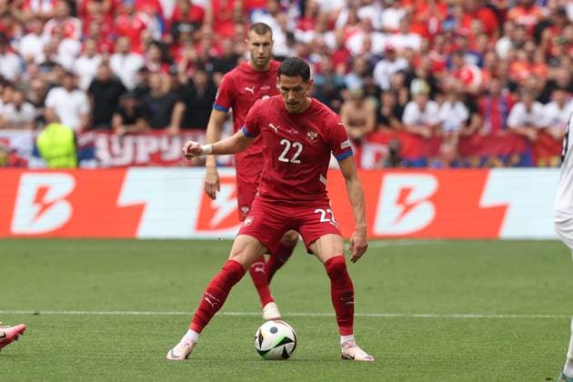 Sasa Lukic 22 (Serbien), Slowenien vs. Serbien Fussball, UEFA EURO, EM, Europameisterschaft,Fussball 2024, Gruppenphase, 2. Spieltag, 20.06.2024 Muenchen Bayern Deutschland