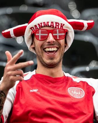 UEFA EURO, EM, Europameisterschaft,Fussball 2024: Dänemark - England; 20.06.2024 Fan von Dänemark UEFA EURO 2024: Dänemark - England; Frankfurt Arena, Frankfurt am Main; 20.06.2024 Copyright: xBEAUTIFULxSPORTS Buriakovx