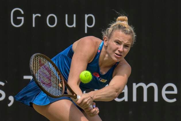 GER, Berlin, ecotrans Ladies Open 2024, WTA, Tennis Damen 500, im Steffi Graf Stadion Berlin, LTTC Rot-Weiss e.V., In diesem Match treffen Katerina Siniakova CZE vs Qinwen Zheng CHN aufeinander. Im Bild: Katerina Siniakova 20.06.2024, Credit: HMB Media Uwe Koch Alamy Live News Copyright: HMBxMedia UwexKoch