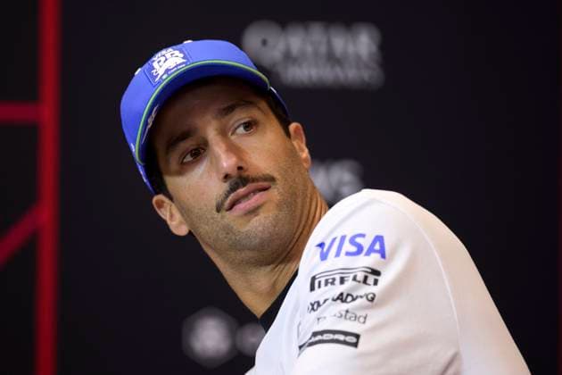 F1 Grand Prix of Spain - Previews Daniel Ricciardo of Australia and Visa Cash App RB Formula One Team attends the press conference, PK, Pressekonferenz during the press conference during previews ahead of the F1 Grand Prix of Spain at Circuit de Barcelona-Catalunya on June 20, 2024, in Barcelona, Spain. Barcelona Circuit de Barcelona-Catalunya Catalunya Spain RL_GPF1ESP24_00058 Copyright: xRicardoxLarreinax