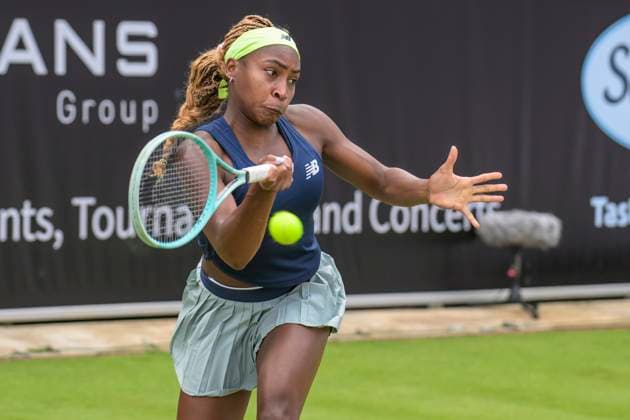 GER, Berlin, ecotrans Ladies Open 2024, WTA, Tennis Damen 500, im Steffi Graf Stadion Berlin, LTTC Rot-Weiss e.V., In diesem Match treffen Coco Gauff USA vs Ekaterina Alexandrova aufeinander. Im Bild: Coco Gauff, 20.06.2024, Copyright: HMBxMedia UwexKoch