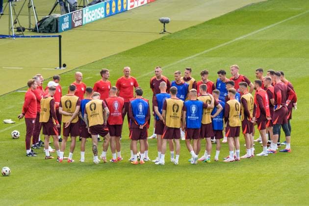 SOCCER - UEFA EURO, EM, Europameisterschaft,Fussball 2024 BERLIN,GERMANY,20.JUN.24 - UEFA EURO 2024, group stage, Austria vs Poland, preview, training Team POL. Image shows the team of POL.  GEPAxpictures xJohannesxFriedl