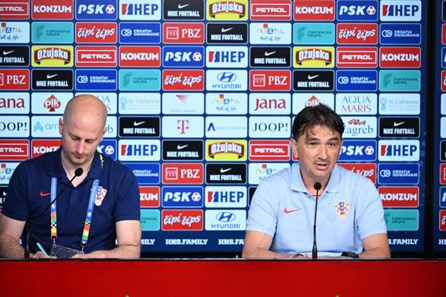 EURO 2024, Nationalteam Kroatien, Pressekonferenz Neuruppin, Germany, 200624. Volksparkstadion. The press conference, PK, Pressekonferenz of coach Zlatko Dalic after yesterday s match with Albania. In the photo: Zlatko Dalic. Photo: Ante Cizmic CROPIX Croatia Copyright: xxAntexCizmicx dalic_izjava3-200624