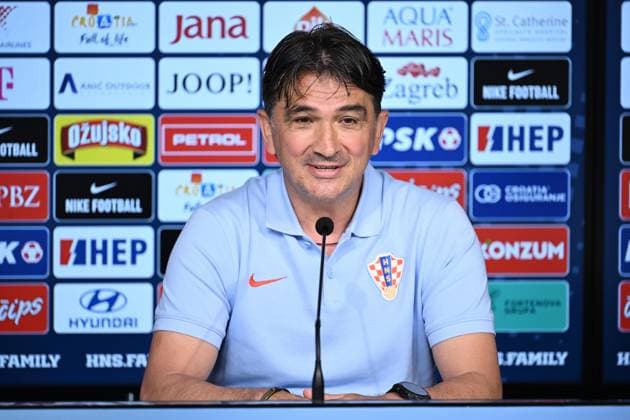 EURO 2024, Nationalteam Kroatien, Pressekonferenz Neuruppin, Germany, 200624. Volksparkstadion. The press conference, PK, Pressekonferenz of coach Zlatko Dalic after yesterday s match with Albania. In the photo: Zlatko Dalic. Photo: Ante Cizmic CROPIX Croatia Copyright: xxAntexCizmicx dalic_izjava5-200624