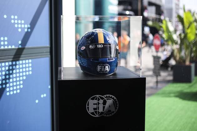 FIA Helmet during the Formula 1 Aramco Gran Premio de Espana 2024, 10th round of the 2024 Formula One World Championship, WM, Weltmeisterschaft from June 21 to 23, 2024 on the Circuit de Barcelona-Catalunya, in Montmeló, Spain - F1 - SPANISH GRAND PRIX 2024 DPPI Panoramic  240620_R10_SPAGNA_DP_EA013312