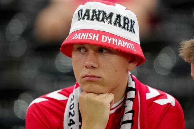 Denmark s supporters during the Euro 2024 soccer match between Denmark and England at the Frankfurt Arena , Frankfurt , Germany - Thursday 20 June 2024. - Soccer .  Copyright: xSpada LaPressex
