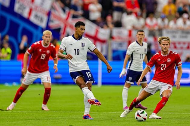 Denmark v England Euro 2024 20 06 2024. Group C Jude Bellingham of England during the Euro 2024 match between Denmark and England at Deutsche Bank Park, Frankfurt, Germany on 20 June 2024. Editorial use only , Copyright: xNigelxKeenex PSI-19851-0015