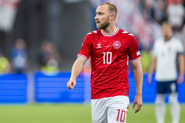 240620 Christian Eriksen of Denmark during the UEFA EURO, EM, Europameisterschaft,Fussball 2024 Football Championship match between Denmark and England on June 20, 2024 in Frankfurt. Photo: Mathias Bergeld BILDBYRAN kod MB MB0939 fotboll football soccer fotball fotbolls-em europamästerskap em uefa euro uefa european football championship euro 2024 danmark denmark england bbeng Copyright: MATHIASxBERGELD BB240620MB041
