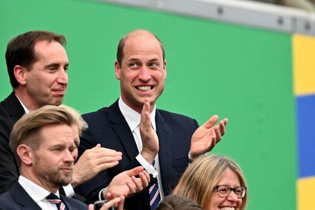 20.06.2024, xscotx, Fussball EM 2024, Dänemark - England, emspor, v.l. Prinz William von Wales Thronfolger Frankfurt am Main