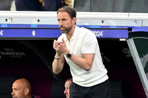 20.06.2024, xsltx, Fussball EM 2024, Dänemark - England emspor, v.l. Trainer Head Coach Gareth Southgate (England) (DFL DFB REGULATIONS PROHIBIT ANY USE OF PHOTOGRAPHS as IMAGE SEQUENCES and or QUASI-VIDEO) Frankfurt am Main