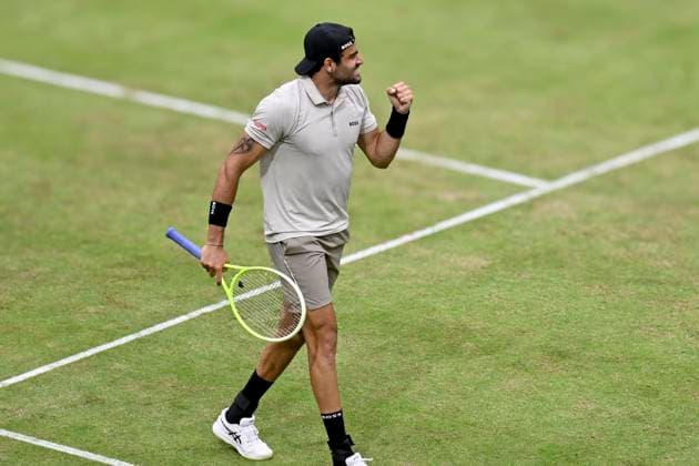Matteo BERRETTINI (ITA) ballt die Faust 20.06.2024 Tennis Terra Wortmann Open, ATP, Tennis Herren World Tour 500, , OWL ARENA, Halle (Westfalen), NRW Germany