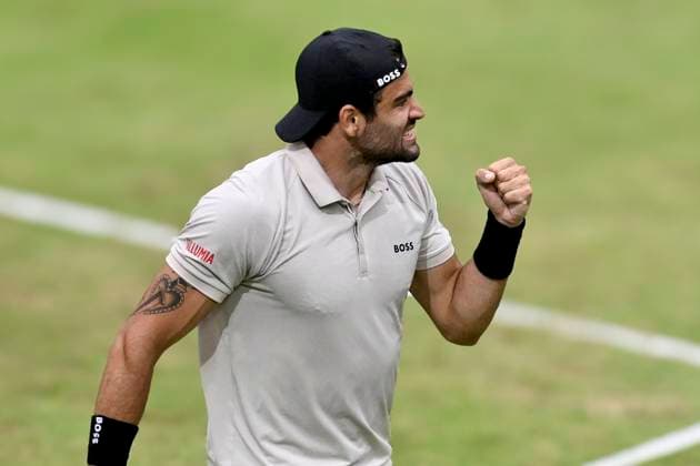 Matteo BERRETTINI (ITA) ballt die Faust 20.06.2024 Tennis Terra Wortmann Open, ATP, Tennis Herren World Tour 500, , OWL ARENA, Halle (Westfalen), NRW Germany