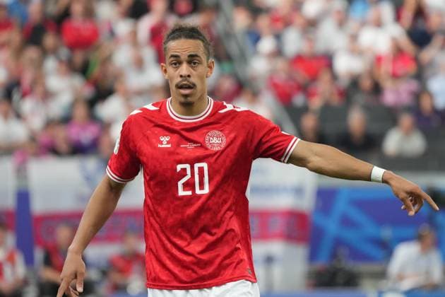 Yussuf Poulsen (Dänemark, Denmark, 20) - Frankfurt 20.06.2024: England vs. Dänemark, EURO2024 M17, Gruppe C, EM-Arena Frankfurt