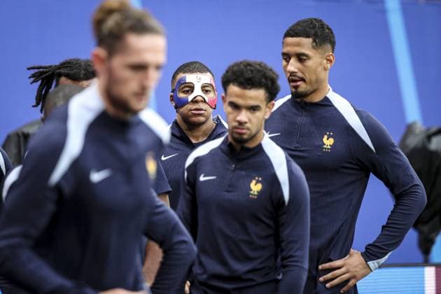 séance d entraînement MD-1 au stade de Leipzig, le 20 juin 2024, à la veille de leur match de football du groupe D de l UEFA EURO, EM, Europameisterschaft,Fussball 2024 contre les Pays-Bas. FOOTBALL : - UEFA Euro 2024 entraînement de l équipe de France. séance d entraînement MD-1 au stade de Leipzig, - 20 06 2024 ElyxandroCegarra Panoramic 