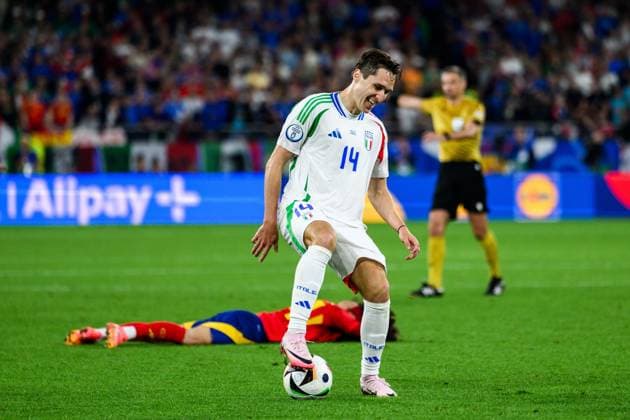 240620 Federico Chiesa of Italy during the UEFA EURO, EM, Europameisterschaft,Fussball 2024 Football Championship match between Spain and Italy on June 20, 2024 in Gelsenkirchen. Photo: Jesper Zerman BILDBYRAN kod JZ JZ0544 fotboll football soccer fotball fotbolls-em europamästerskap em uefa euro uefa european football championship euro 2024 spanien spain italy bbeng Copyright: JESPERxZERMAN BB240620JZ108