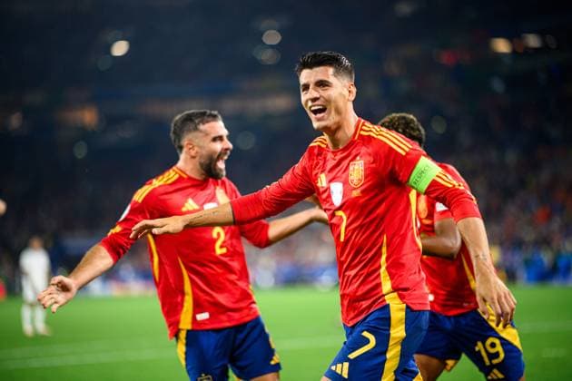 GELSENKIRCHEN, GERMANY - 20 JUNE, 2024: Alvaro Morata, The football match of EURO 2024 Spain vs. Italy at Veltins Arena  Copyright: xVITALIIxKLIUIEVx