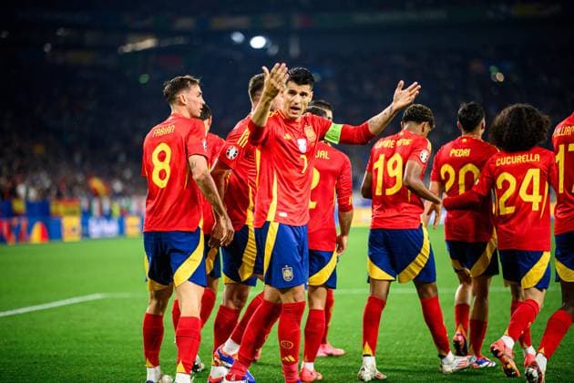 GELSENKIRCHEN, GERMANY - 20 JUNE, 2024: Alvaro Morata, The football match of EURO 2024 Spain vs. Italy at Veltins Arena  Copyright: xVITALIIxKLIUIEVx