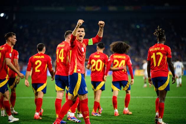GELSENKIRCHEN, GERMANY - 20 JUNE, 2024: Alvaro Morata, The football match of EURO 2024 Spain vs. Italy at Veltins Arena  Copyright: xVITALIIxKLIUIEVx