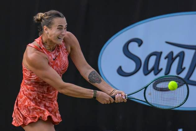 GER, Berlin, ecotrans Ladies Open 2024, WTA, Tennis Damen 500, im Steffi Graf Stadion Berlin, LTTC Rot-Weiss e.V., Aryna Sabalenka waehrend ihres Matches gegen Daria Kasatkina, 20.06.2024, Copyright: HMBxMedia UwexKoch