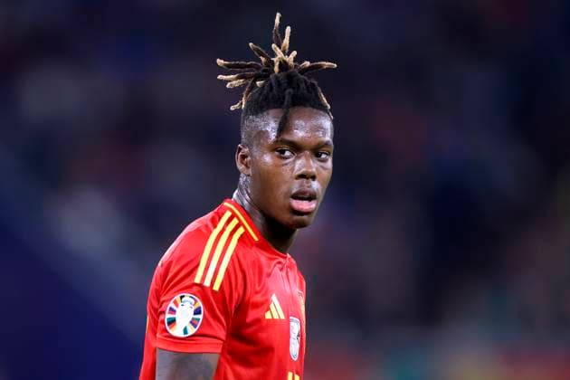 WILLIAMS Jr. Nico Team Spanien UEFA Fussball EURO 2024 in Deutschland Vorrundenspiel Gruppe B Spanien - Italien 1 : 0 am 20.06.2024 in Gelsenkirchen DFL REGULATIONS PROHIBIT ANY USE OF PHOTOGRAPHS as IMAGE SEQUENCES and or QUASI-VIDEO Copyright: xLacixPerenyix