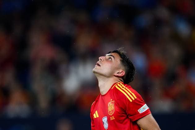 240620 Pedri of Spain looks dejected during the UEFA EURO, EM, Europameisterschaft,Fussball 2024 Football Championship match between Spain and Italy on June 20, 2024 in Gelsenkirchen. Photo: Jesper Zerman BILDBYRAN kod JZ JZ0544 fotboll football soccer fotball fotbolls-em europamästerskap em uefa euro uefa european football championship euro 2024 spanien spain italy bbeng depp Copyright: JESPERxZERMAN BB240620JZ232