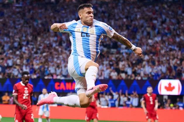 RECORD DATE NOT STATED Copa America USA 2024 Argentina vs Canada Lautaro Martinez celebrates his goal 2-0 of Argentina during the game between Argentina and Canada as part of the CONMEBOL Copa America USA 2024 group A, at Mercedes Benz Stadium, on June 20, 2024 in Atlanta, Georgia ATLANTA GEORGIA UNITED STATES  Copyright: xJorgexMartinezx 20240620210001_CA_GA_2024_ARG_CAN_MARTINEZ233