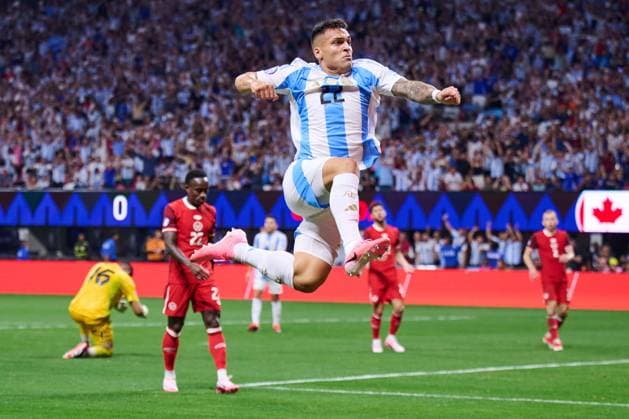 RECORD DATE NOT STATED Copa America USA 2024 Argentina vs Canada Lautaro Martinez celebrates his goal 2-0 of Argentina during the game between Argentina and Canada as part of the CONMEBOL Copa America USA 2024 group A, at Mercedes Benz Stadium, on June 20, 2024 in Atlanta, Georgia ATLANTA GEORGIA UNITED STATES  Copyright: xJorgexMartinezx 20240620210003_CA_GA_2024_ARG_CAN_MARTINEZ234