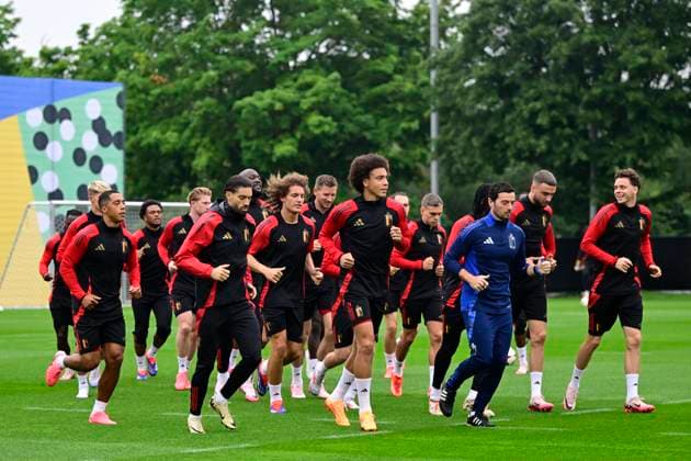 Belgium Media Activities - UEFA EURO, EM, Europameisterschaft,Fussball 2024 21 06 2024 FREIBERG AM NECKA, GERMANY - JUNE 21 : Witsel Axel midfielder of Belgium during a training session of the Belgian Red Devils at the UEFA EURO 2024 European Football Championship tournament on June 21, 2024 in Freiberg am Necka, Germany, 21 06 2024 Freiberg am Necka Germany  Copyright: xPeterxDexVoechtx