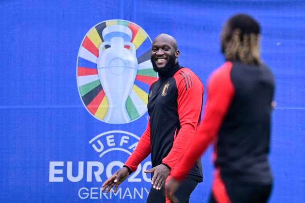Belgium Media Activities - UEFA EURO, EM, Europameisterschaft,Fussball 2024 21 06 2024 FREIBERG AM NECKA, GERMANY - JUNE 21 : Lukaku Romelu forward of Belgium during a training session of the Belgian Red Devils at the UEFA EURO 2024 European Football Championship tournament on June 21, 2024 in Freiberg am Necka, Germany, 21 06 2024 Freiberg am Necka Germany  Copyright: xPeterxDexVoechtx