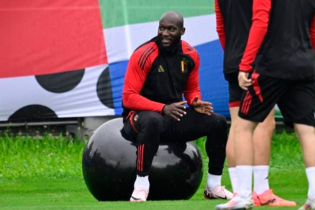 Belgium Media Activities - UEFA EURO, EM, Europameisterschaft,Fussball 2024 21 06 2024 FREIBERG AM NECKA, GERMANY - JUNE 21 : Lukaku Romelu forward of Belgium during a training session of the Belgian Red Devils at the UEFA EURO 2024 European Football Championship tournament on June 21, 2024 in Freiberg am Necka, Germany, 21 06 2024 Freiberg am Necka Germany  Copyright: xPeterxDexVoechtx