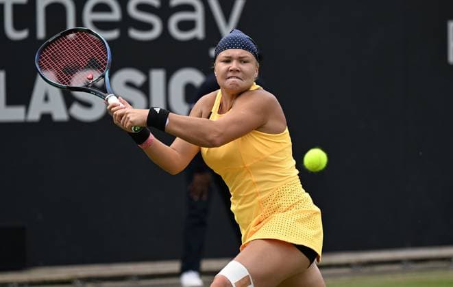 Diana Shnaider in quarter final action Rothesay Classic Birmingham, Day 5, Tennis, Edgbaston Priory Club, Birmingham, UK - 21 June 2024  Copyright: xAnnaxGowthorpe Shutterstockx 14543328i