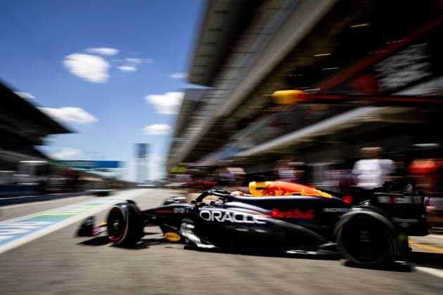 MONTMELO - Max Verstappen (Red Bull Racing) in action during the first free practice of the Spanish Grand Prix at the Circuit de Barcelona-Catalunya. ANP SEM VAN DER WAL xVIxANPxSportx xxANPxIVx 501669341 originalFilename: 501669341.jpg